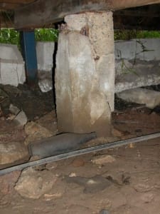 Fracturing of concrete stumps