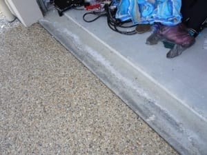 Concrete slab with deterioration