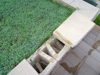 Defective new retaining wall