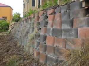 Potential for collapsing of retaining walls