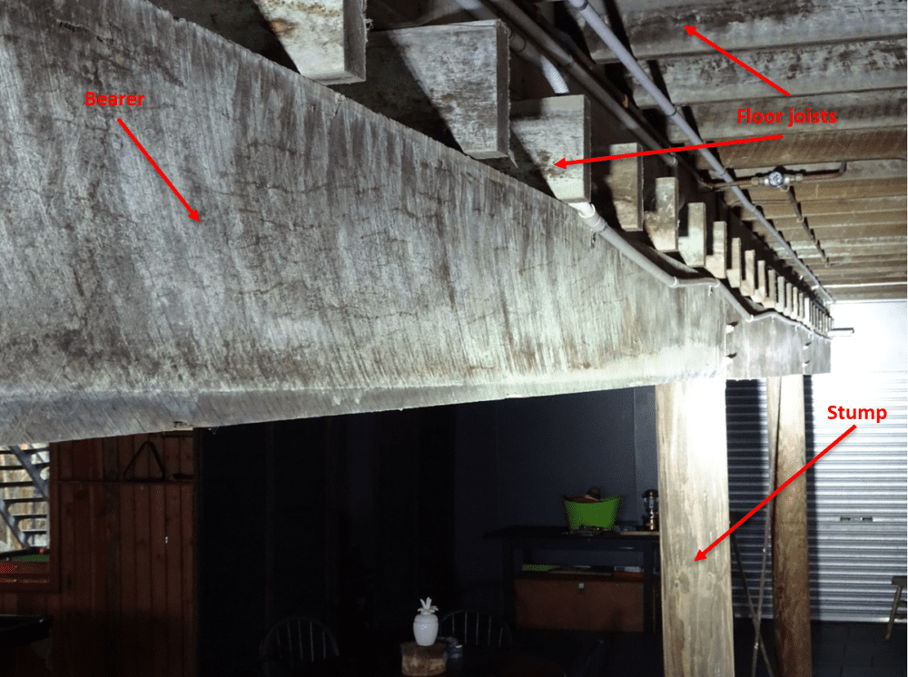 Sub-floor structure components - Building Inspections Brisbane QBIS