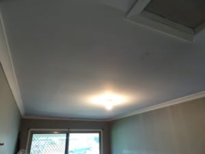 Sagging plasterboard ceiling danger