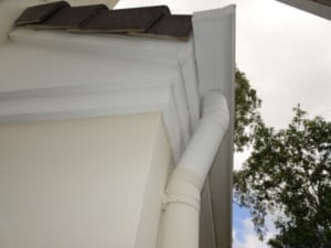 Gutter design causing rotting of roof frame