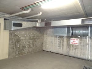 Flooding of apartment garage 