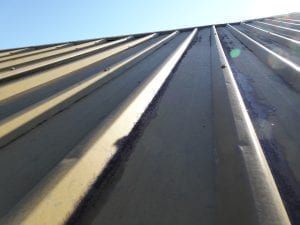 Roof that has been damaged from hail